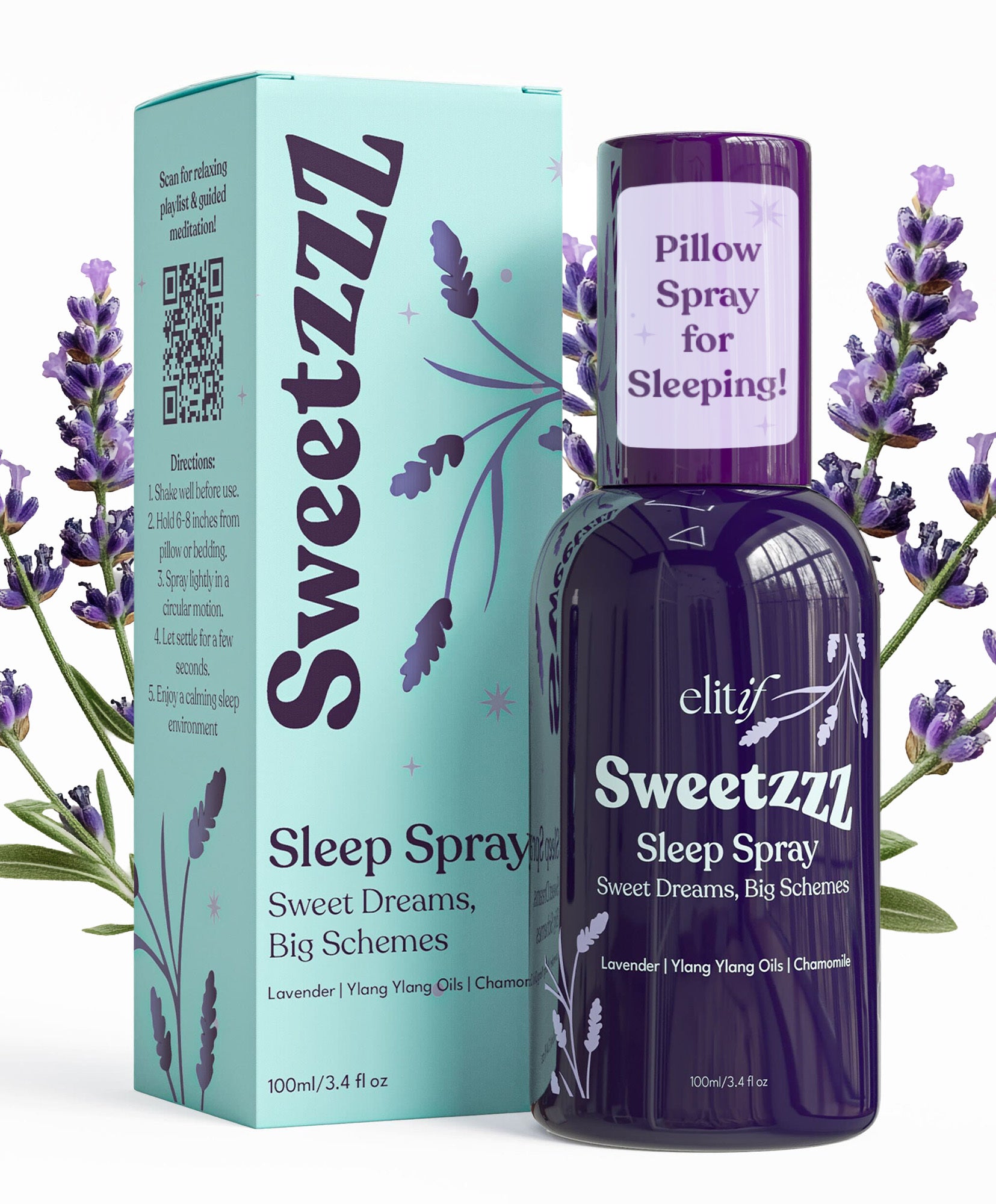 Sweetzzz Lavender Pillow Spray – Natural Aromatherapy Mist for Relaxation & Sleep